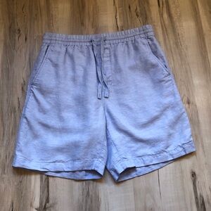 Panama Jack Men's Small Blue Linen Lyocell Drawstring Pull On Casual Shorts